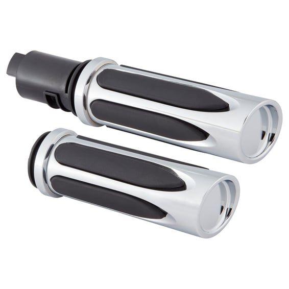 Deep Cut Comfort Grips Gen 2 e-Throttle, Chrome