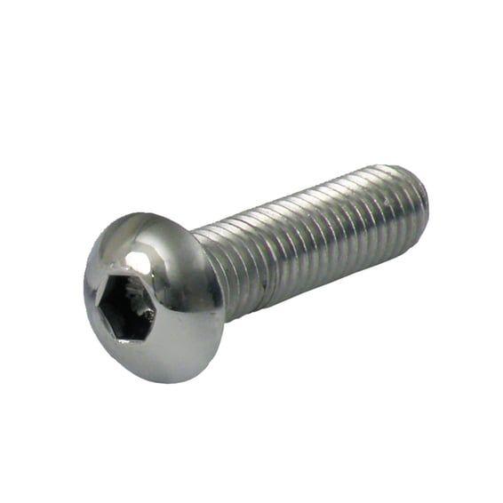 M8 x 16mm buttonhead bolt, polished ss