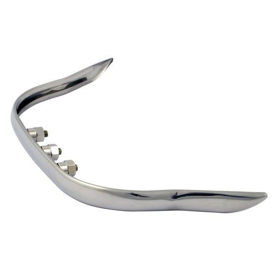 Lower front fender trim, thin. Chrome