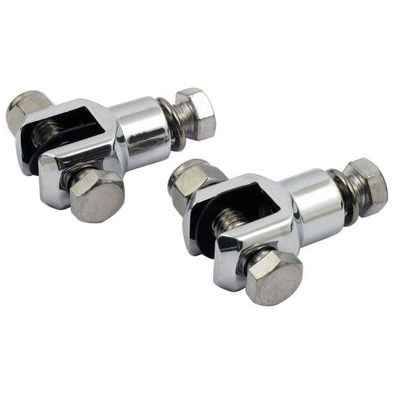 Passenger foot peg stud assembly. 3/8". Chrome