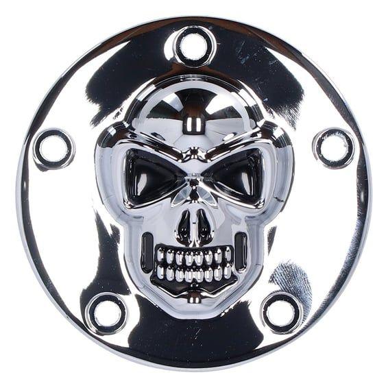 Skull point cover 5-hole. Chrome