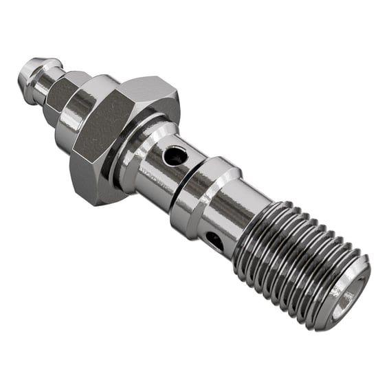M10 x 1.00 double banjo bolt with bleed nipple