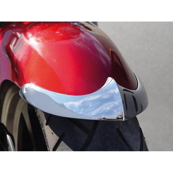 NC cast front fender tip set chrome