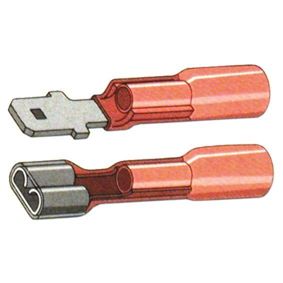Co, Slide-on terminal connectors 1/4". Red