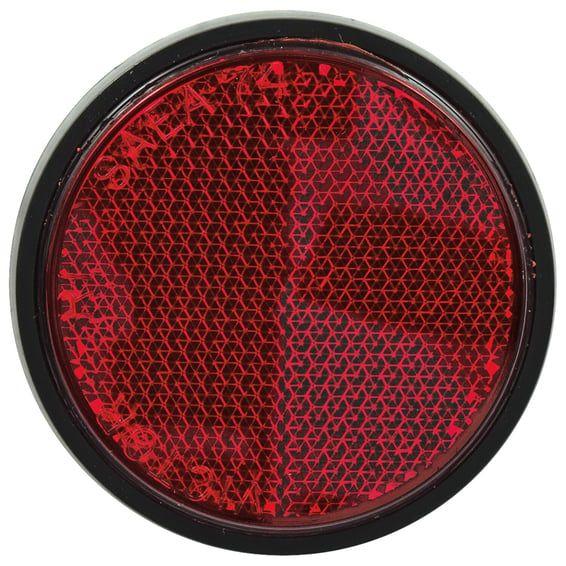 reflector. Round 2-1/2". Red