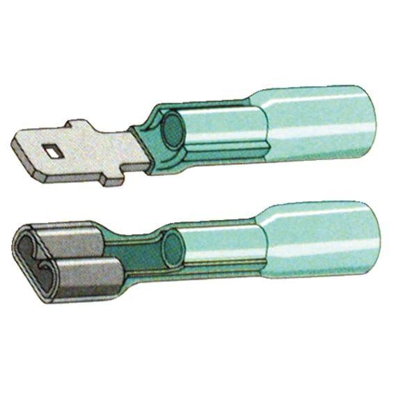 Co, Slide-on terminal connectors 1/4". Blue