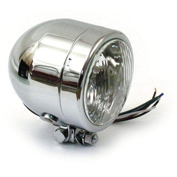 Single 4" H7 headlamp. low beam. Chrome