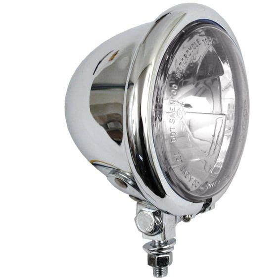 4-1/2" H3 Bates style spotlamp. Chrome. Clear lens