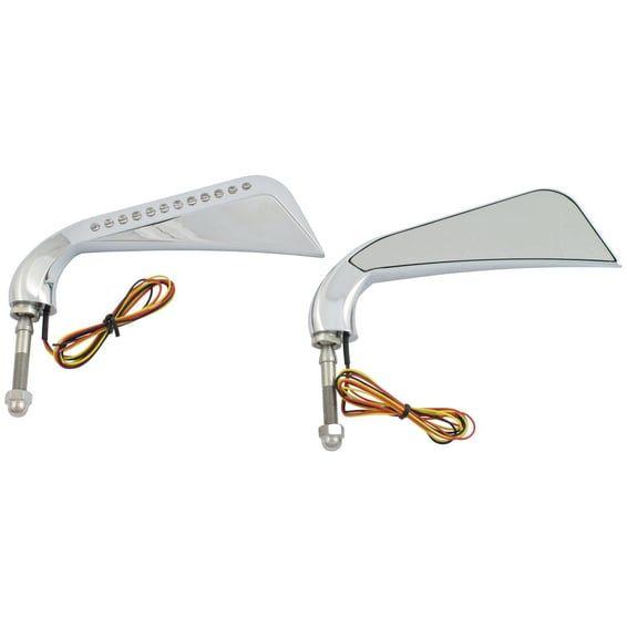 California LED turn signal mirror set. Chrome
