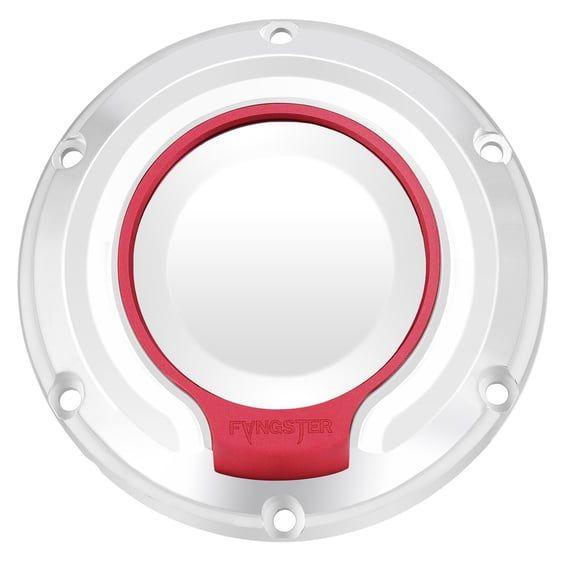 Derby cover. Chrome red