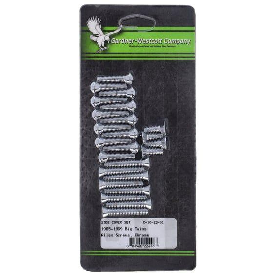Big Twin side cover mount kit, chrome allen