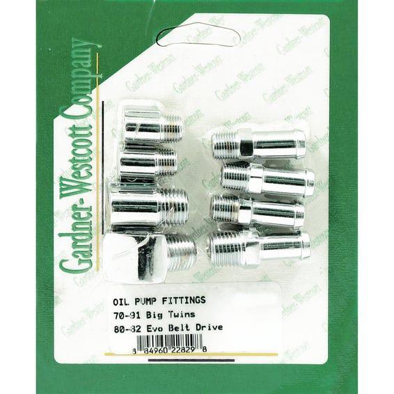 oil pump line fitting kit. Chrome