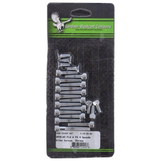 Big Twin side cover mount kit, chrome allen