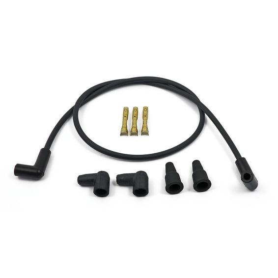 8mm spark plug 2 wire set, universal. Black