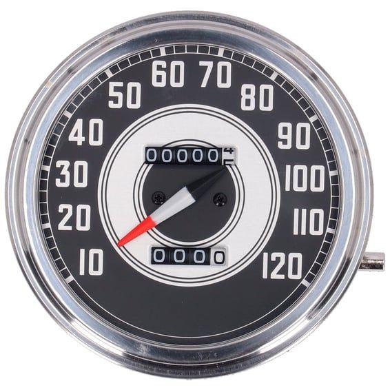 FL speedometer, '41-45 face', silver/black. 2:1 mph