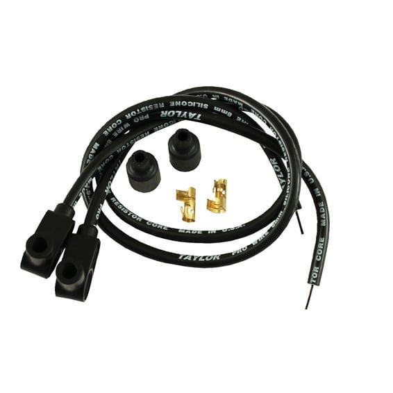 8mm carbon core univ. spark plug wire set. Black