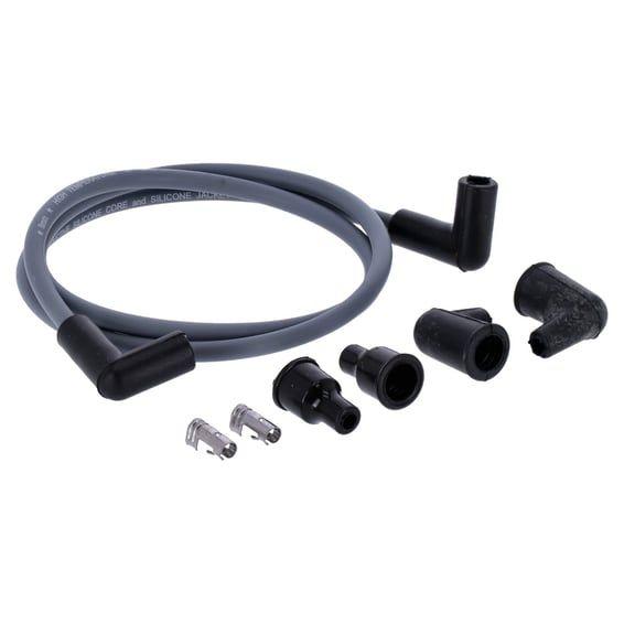 univ. 8mm spark plug wire set, 90° plug boot. Gray