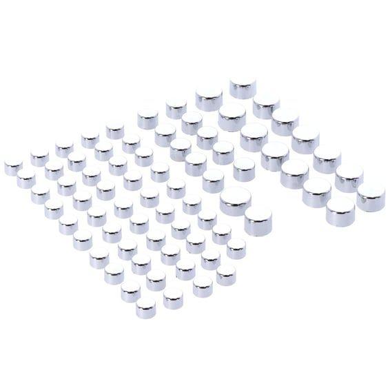 Smoothtopps, push-on cover set (75pc). Chrome
