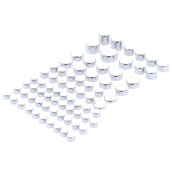 Smoothtopps, push-on cover set (74pc). Chrome