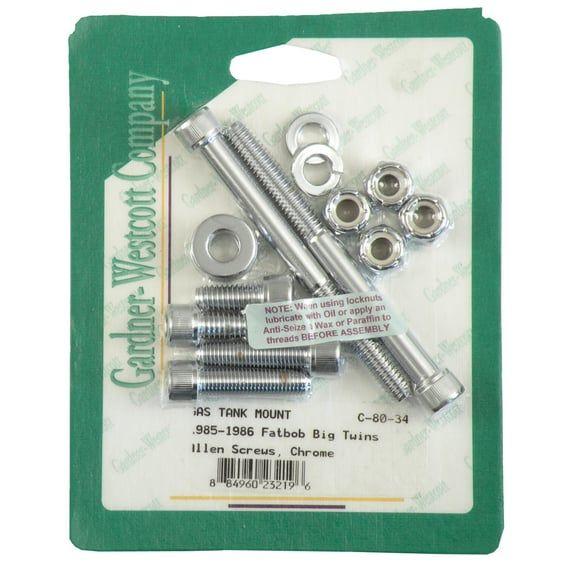Gas tank mount kit. Allen head. Chrome