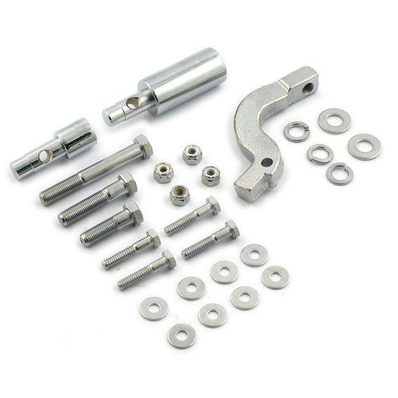 Floorboard mount bracket kit. Chrome