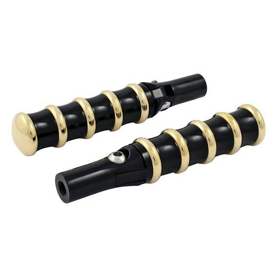 K-Tech, Vintage folding foot pegs. Black & Brass