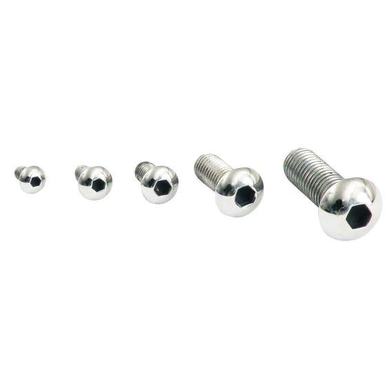 M4 x 8mm buttonhead bolt, polished ss