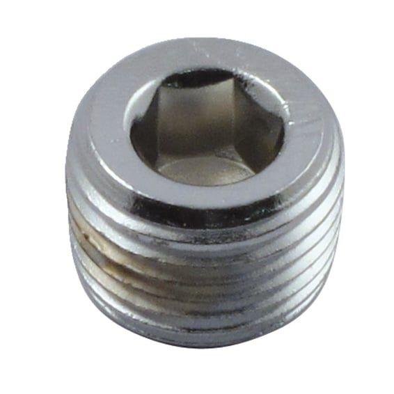 GW, 1/8-27 NPT allen pipe plug. Chrome