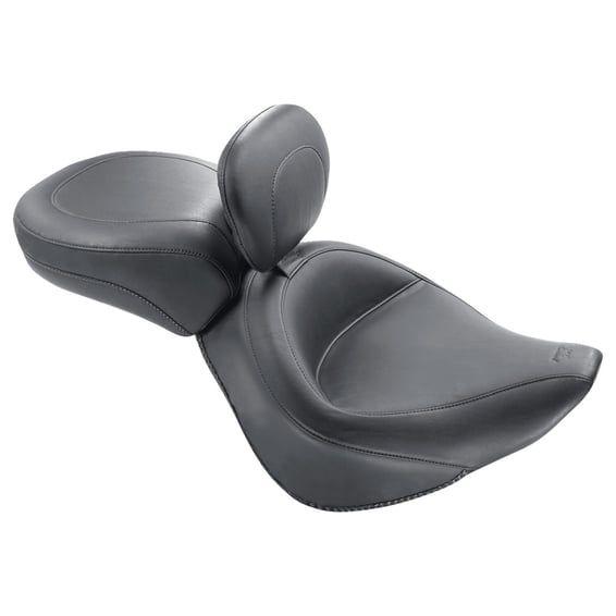 Wide Touring solo seat. With rider backrest