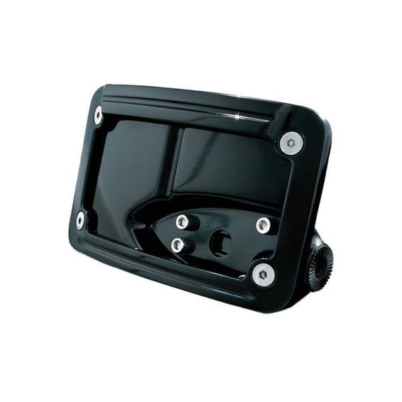 Curved license plate holder, horizontal