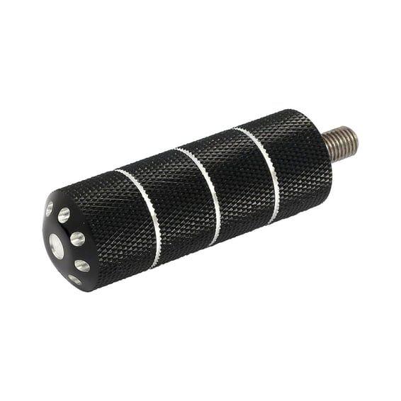 Bomber, shift/brake peg set. knurled. Black cm