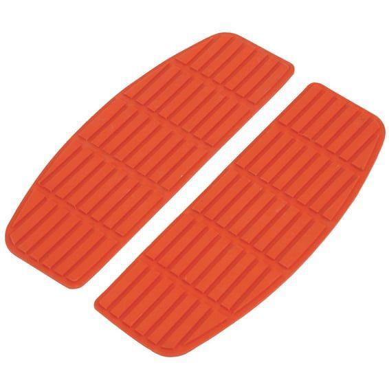 Traditional shaped floorboard pads. rider. Red