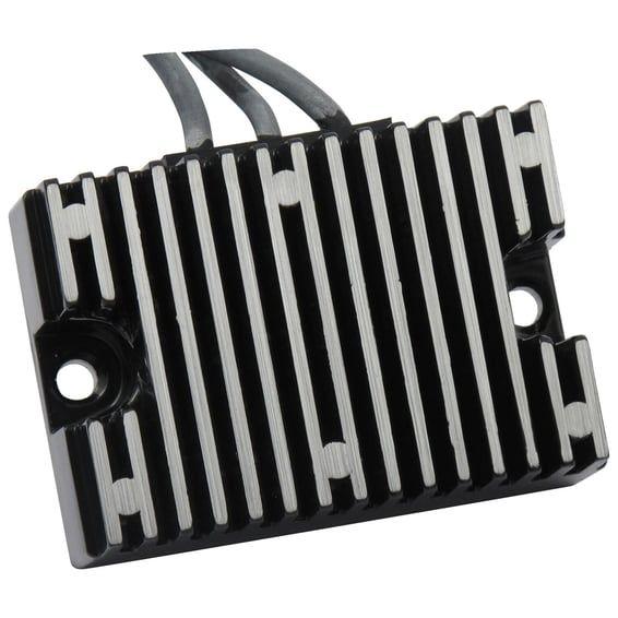 voltage regulator/rectifier. Black