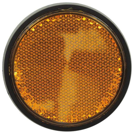 reflector. Round 2-1/2". Amber