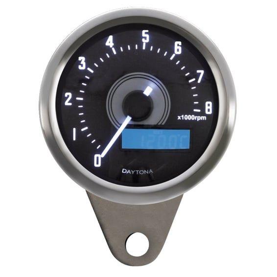 Velona 60mm tachometer 8000RPM, polished stainless