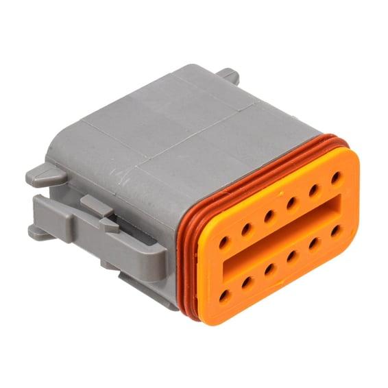 NAMZ, Deutsch DT connectors. Gray, plug housing, 12-pins