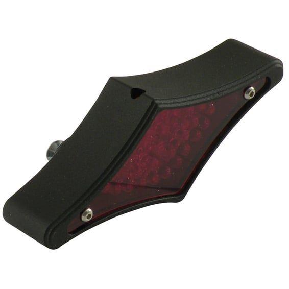 Flat-lens diamond LED taillight. Black