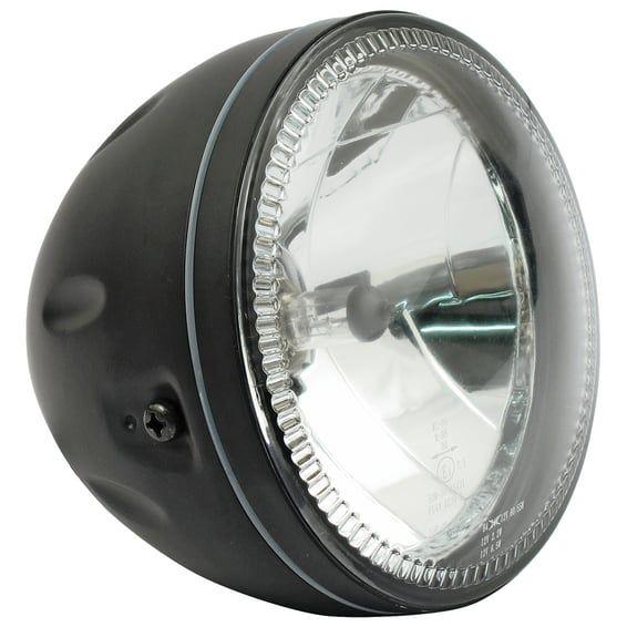 Skyline, 5-3/4" H4 headlamp. side mount. Black