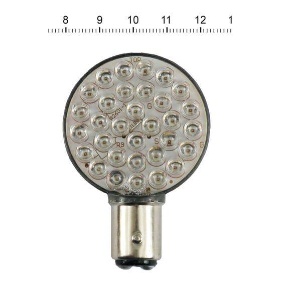 'Lollipop' flat LED taillight & turn signal bulb. Amber