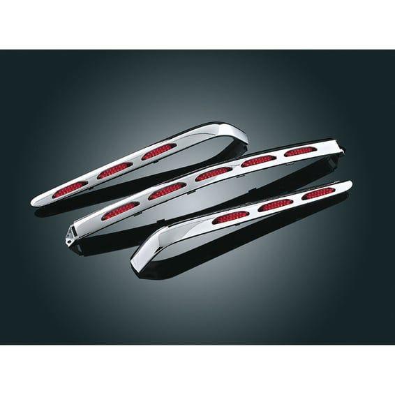 LED lighted trunk molding, red lens