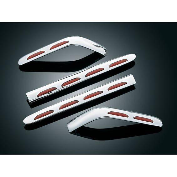 LED lighted saddlebag molding, red lens