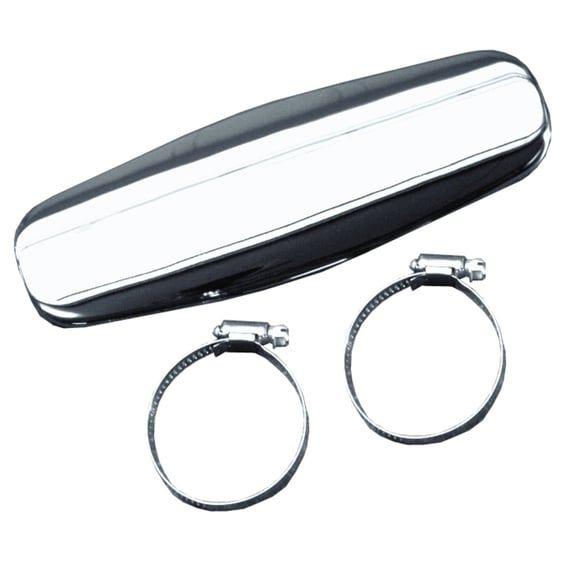 Straight Heatshield / boot guard. 16". Chrome