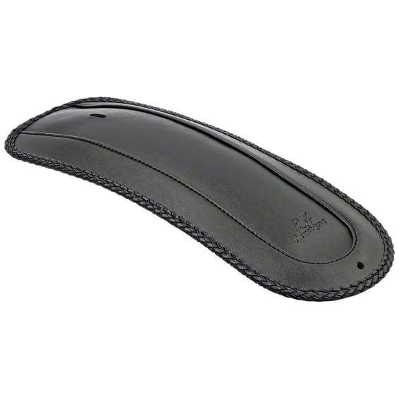 rear fender bib. Plain with braided edges