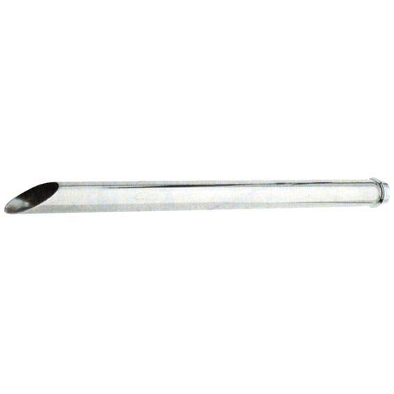 Tailpipe extension. 31" Slash cut. Chrome