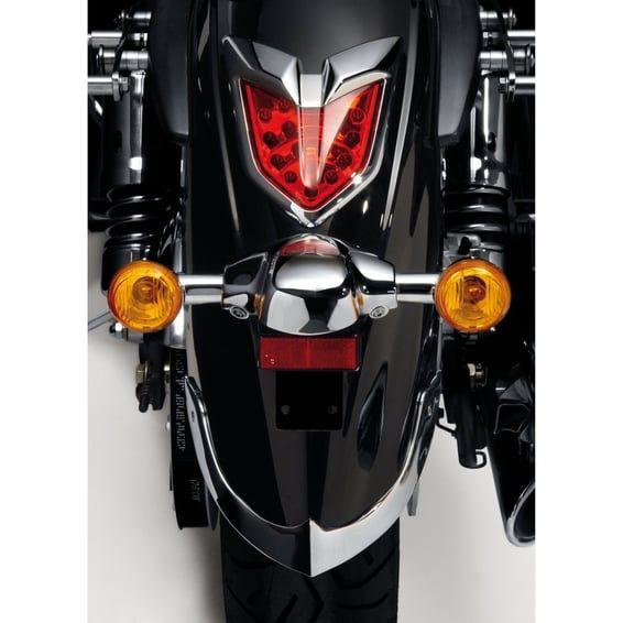 NC cast rear fender tip chrome
