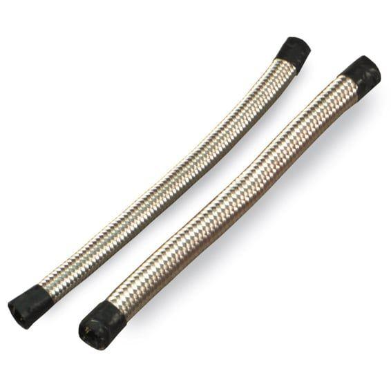Braided hose 1/4" (6mm). Stainless clear