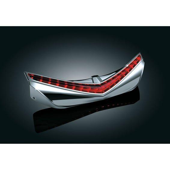 LED rear fender tip chrome, red lens