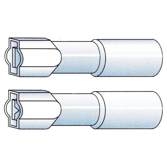 Connectors, Slide-On terminal, crimp/shrink. Blue, 1/4"