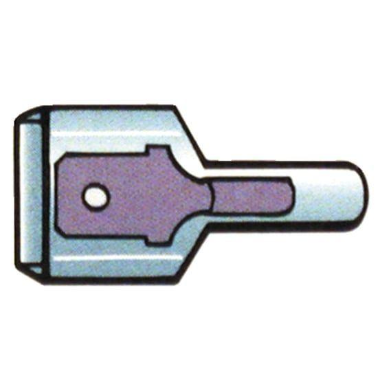 Connectors, slide-on terminal, blue
