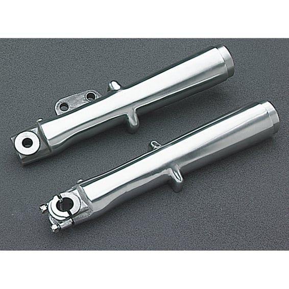 FL lower fork leg set, single disc. Polished